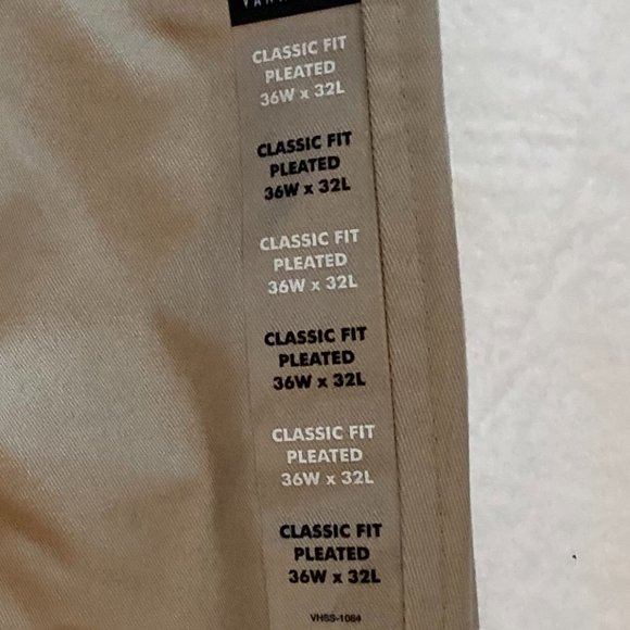 Van Heusen Classic Fit Men's Dress Pant Size 36W by 32L Tan - Picture 1 of 5